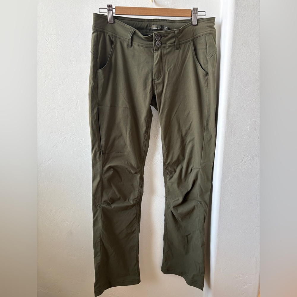 Prana Women's Olive Green Convertible Activewear Hiking Pants Size 4 Regular